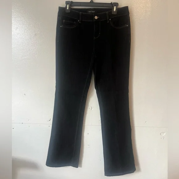 White House Black Market Dark Blanc Flare Jeans NWOT - Picture 4 of 8